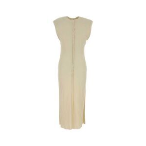 Ami Women Cream Stretch Viscose Dress